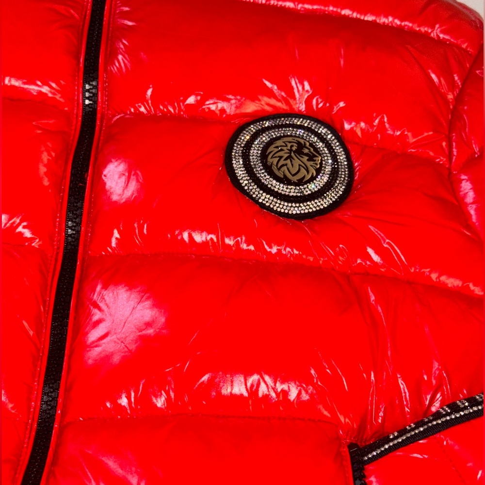 Red Switch Puffer Coat - Picture 3 of 5